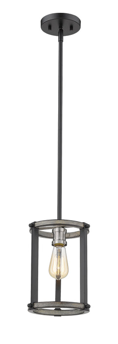 Z-Lite 472MPR-ABB One Light Pendant, Ashen Barnboard
