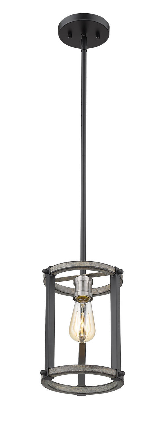 Z-Lite 472MPR-ABB One Light Pendant, Ashen Barnboard