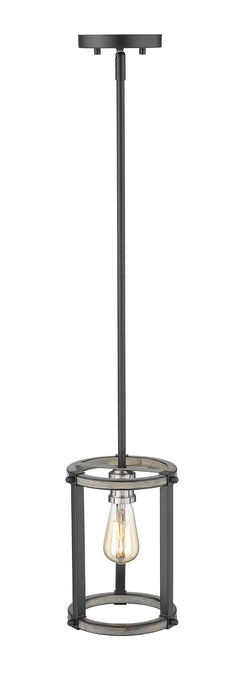 Z-Lite 472MPR-ABB One Light Pendant, Ashen Barnboard