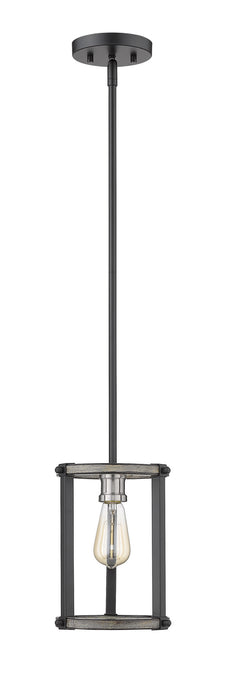 Z-Lite 472MPR-ABB One Light Pendant, Ashen Barnboard