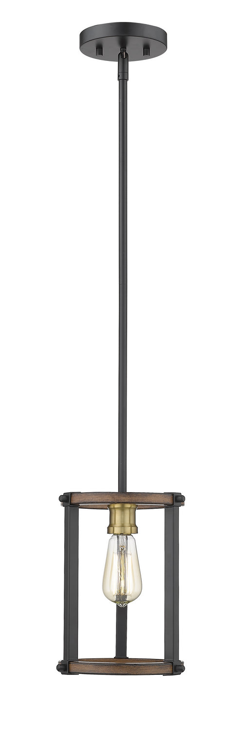 Z-Lite 472MPR-RM One Light Pendant, Rustic Mahogany
