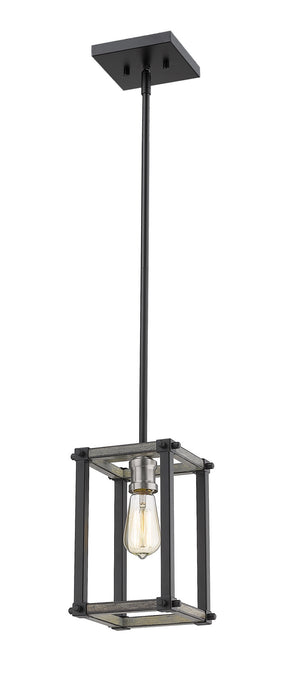 Z-Lite 472MPS-ABB One Light Pendant, Ashen Barnboard