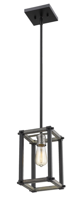 Z-Lite 472MPS-ABB One Light Pendant, Ashen Barnboard