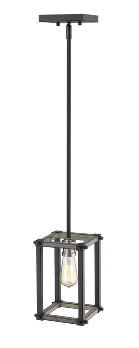 Z-Lite 472MPS-ABB One Light Pendant, Ashen Barnboard
