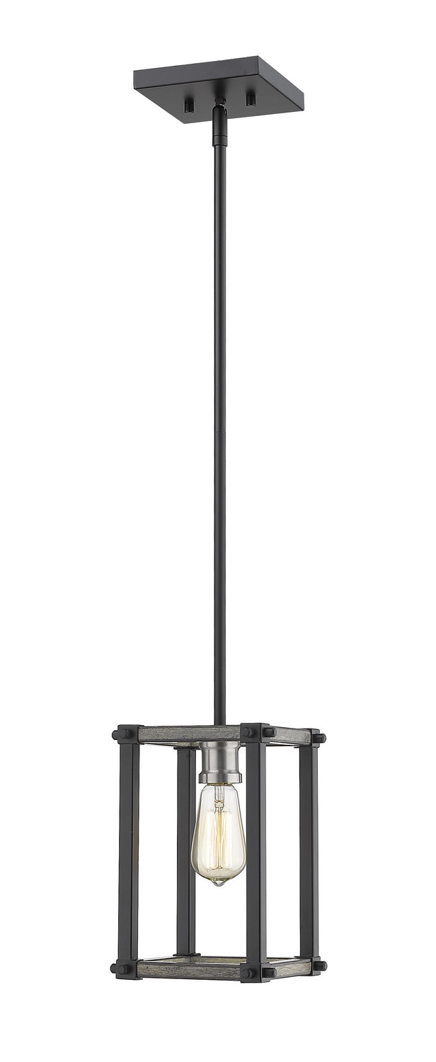 Z-Lite 472MPS-ABB One Light Pendant, Ashen Barnboard