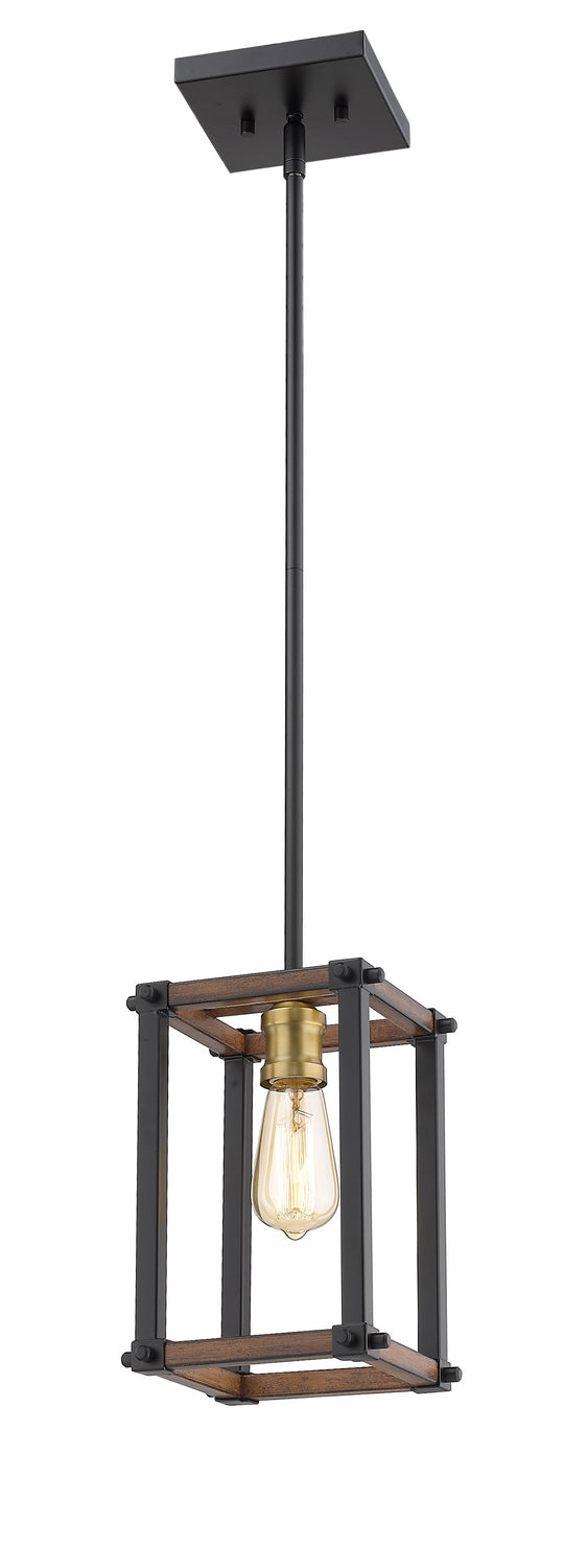 Z-Lite 472MPS-RM One Light Pendant, Rustic Mahogany