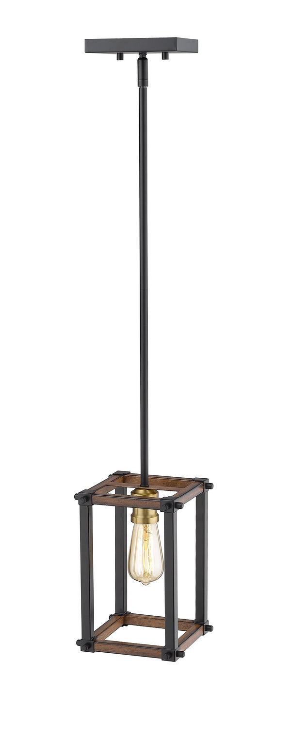 Z-Lite 472MPS-RM One Light Pendant, Rustic Mahogany