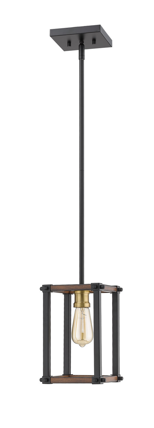 Z-Lite 472MPS-RM One Light Pendant, Rustic Mahogany