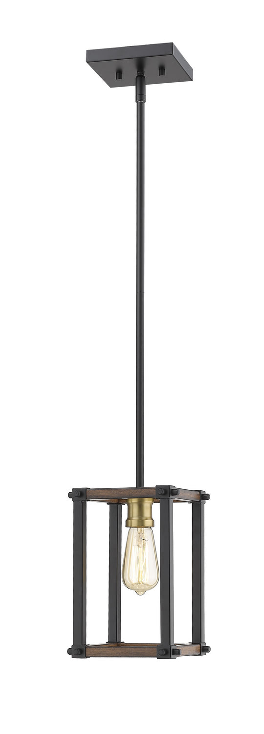 Z-Lite 472MPS-RM One Light Pendant, Rustic Mahogany