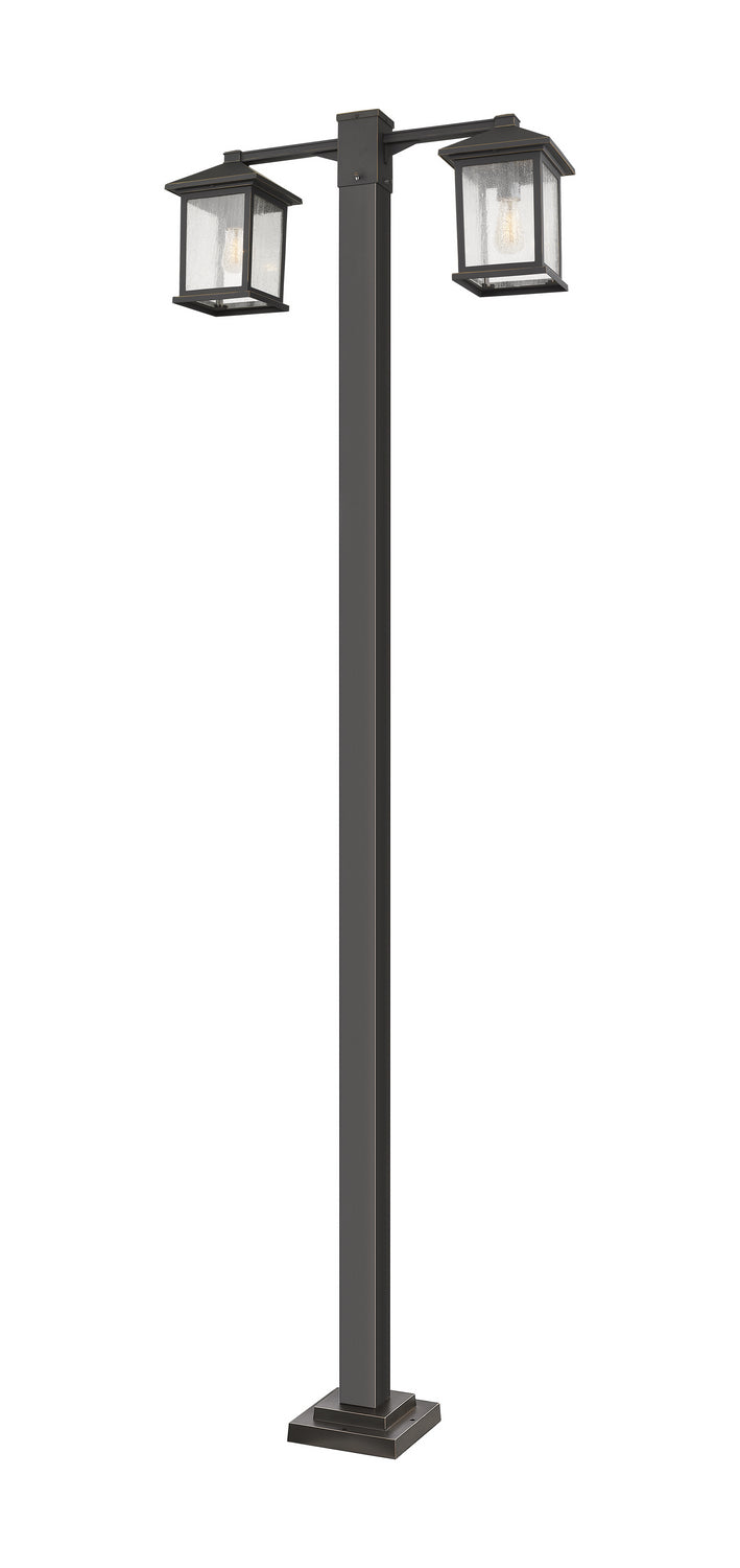 Z-Lite 531-2-536P-ORB Two Light Outdoor Post Mounted Fixture, Oil Rubbed Bronze