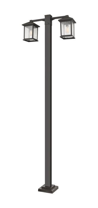 Z-Lite 531-2-536P-ORB Two Light Outdoor Post Mounted Fixture, Oil Rubbed Bronze