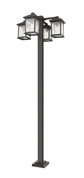 Z-Lite 531-4-536P-ORB Four Light Outdoor Post Mounted Fixture, Oil Rubbed Bronze
