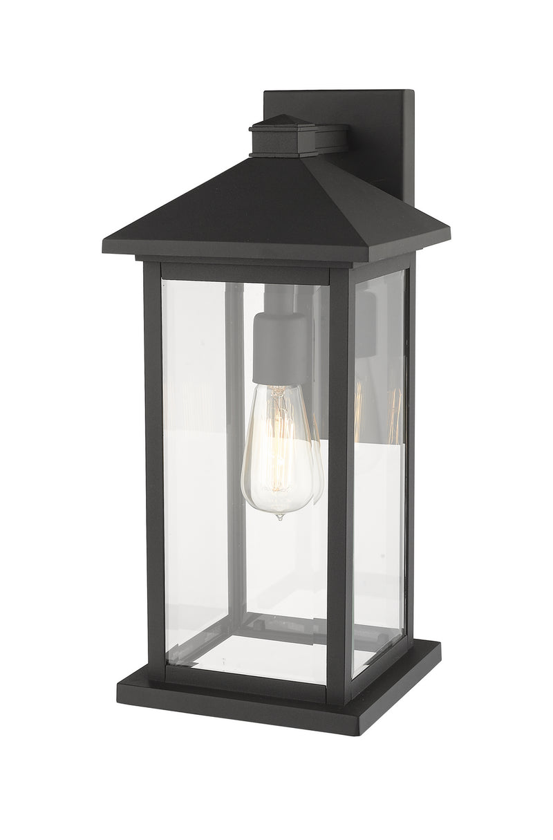 Z-Lite 531MXL-BK One Light Outdoor Wall Light, Black