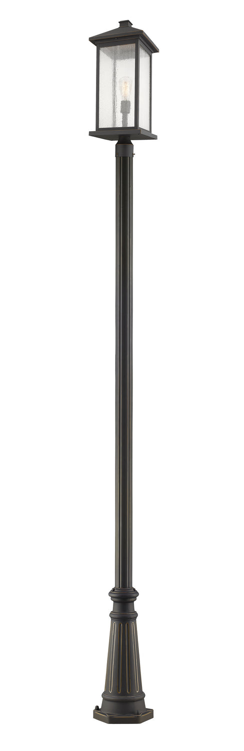 Z-Lite 531PHBXLR-519P-ORB One Light Outdoor Post Mounted Fixture, Oil Rubbed Bronze