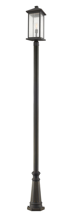 Z-Lite 531PHBXLR-519P-ORB One Light Outdoor Post Mounted Fixture, Oil Rubbed Bronze
