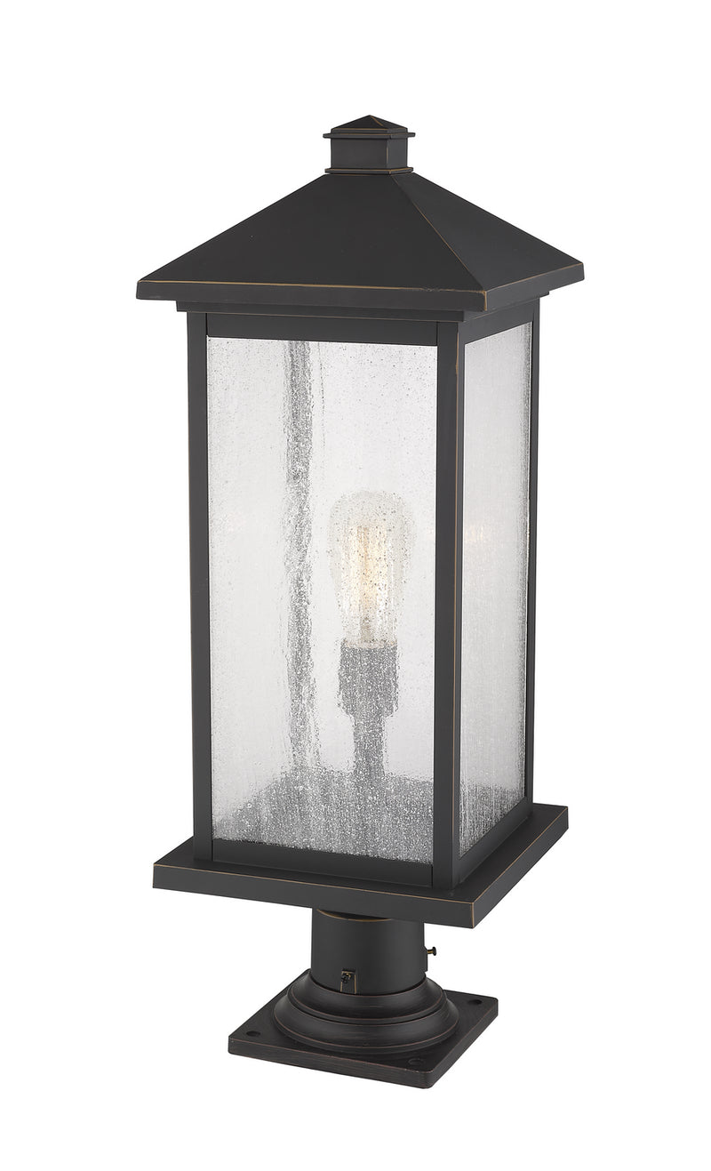 Z-Lite 531PHBXLR-533PM-ORB One Light Outdoor Pier Mounted Fixture, Oil Rubbed Bronze