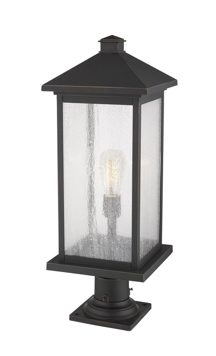 Z-Lite 531PHBXLR-533PM-ORB One Light Outdoor Pier Mounted Fixture, Oil Rubbed Bronze