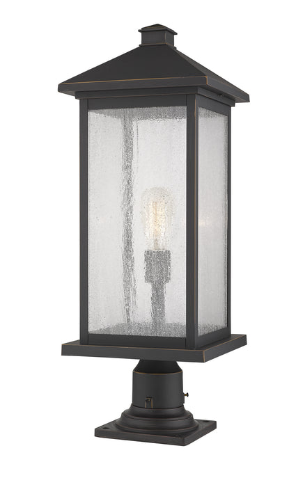 Z-Lite 531PHBXLR-533PM-ORB One Light Outdoor Pier Mounted Fixture, Oil Rubbed Bronze