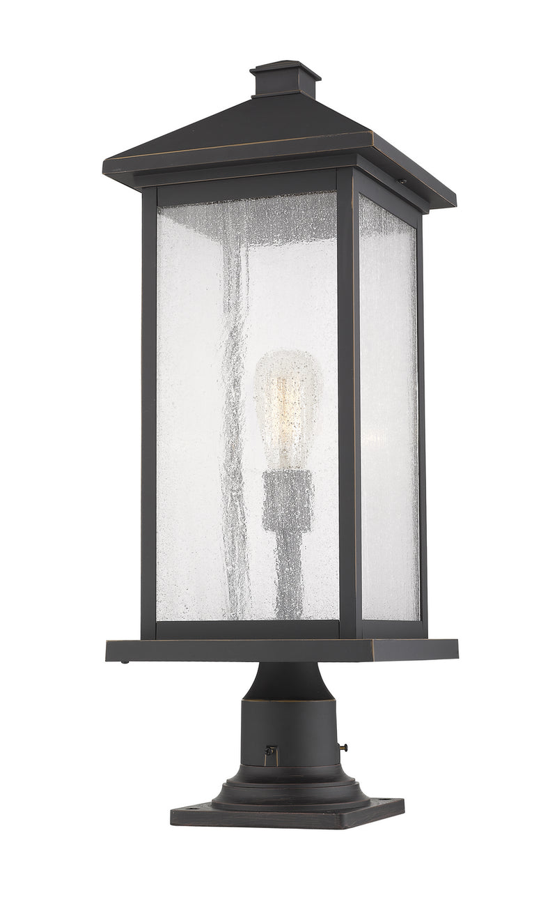 Z-Lite 531PHBXLR-533PM-ORB One Light Outdoor Pier Mounted Fixture, Oil Rubbed Bronze