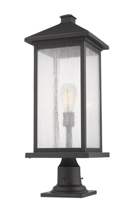 Z-Lite 531PHBXLR-533PM-ORB One Light Outdoor Pier Mounted Fixture, Oil Rubbed Bronze