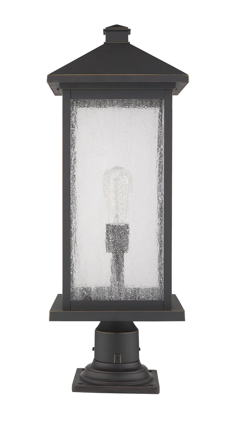 Z-Lite 531PHBXLR-533PM-ORB One Light Outdoor Pier Mounted Fixture, Oil Rubbed Bronze