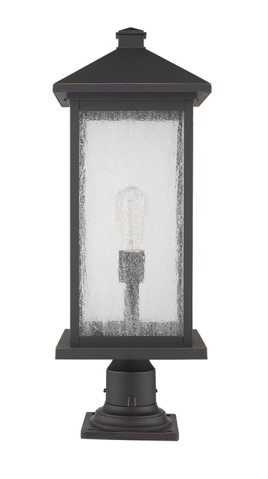 Z-Lite 531PHBXLR-533PM-ORB One Light Outdoor Pier Mounted Fixture, Oil Rubbed Bronze