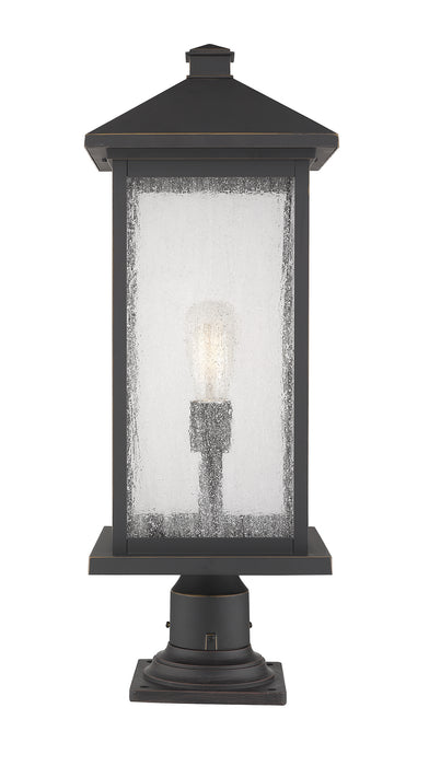 Z-Lite 531PHBXLR-533PM-ORB One Light Outdoor Pier Mounted Fixture, Oil Rubbed Bronze