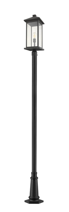 Z-Lite 531PHBXLR-557P-BK One Light Outdoor Post Mount, Black