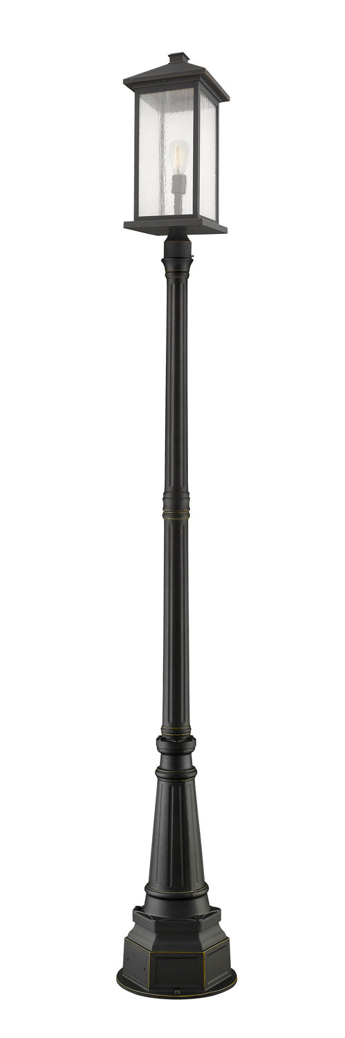 Z-Lite 531PHBXLR-564P-ORB One Light Outdoor Post Mounted Fixture, Oil Rubbed Bronze