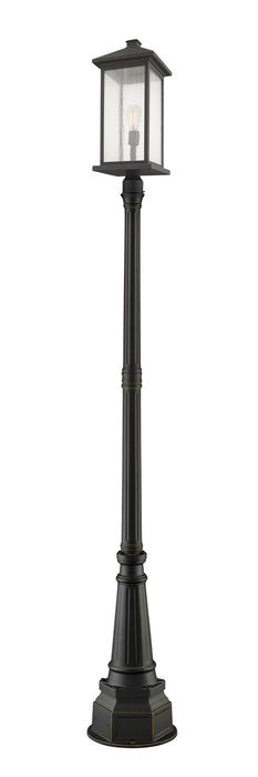 Z-Lite 531PHBXLR-564P-ORB One Light Outdoor Post Mounted Fixture, Oil Rubbed Bronze