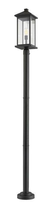 Z-Lite 531PHBXLR-567P-BK One Light Outdoor Post Mounted Fixture, Black