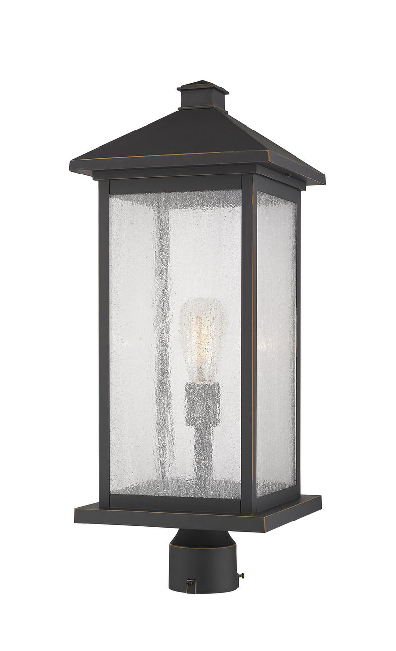 Z-Lite 531PHBXLR-ORB One Light Outdoor Post Mount Fixture, Oil Rubbed Bronze