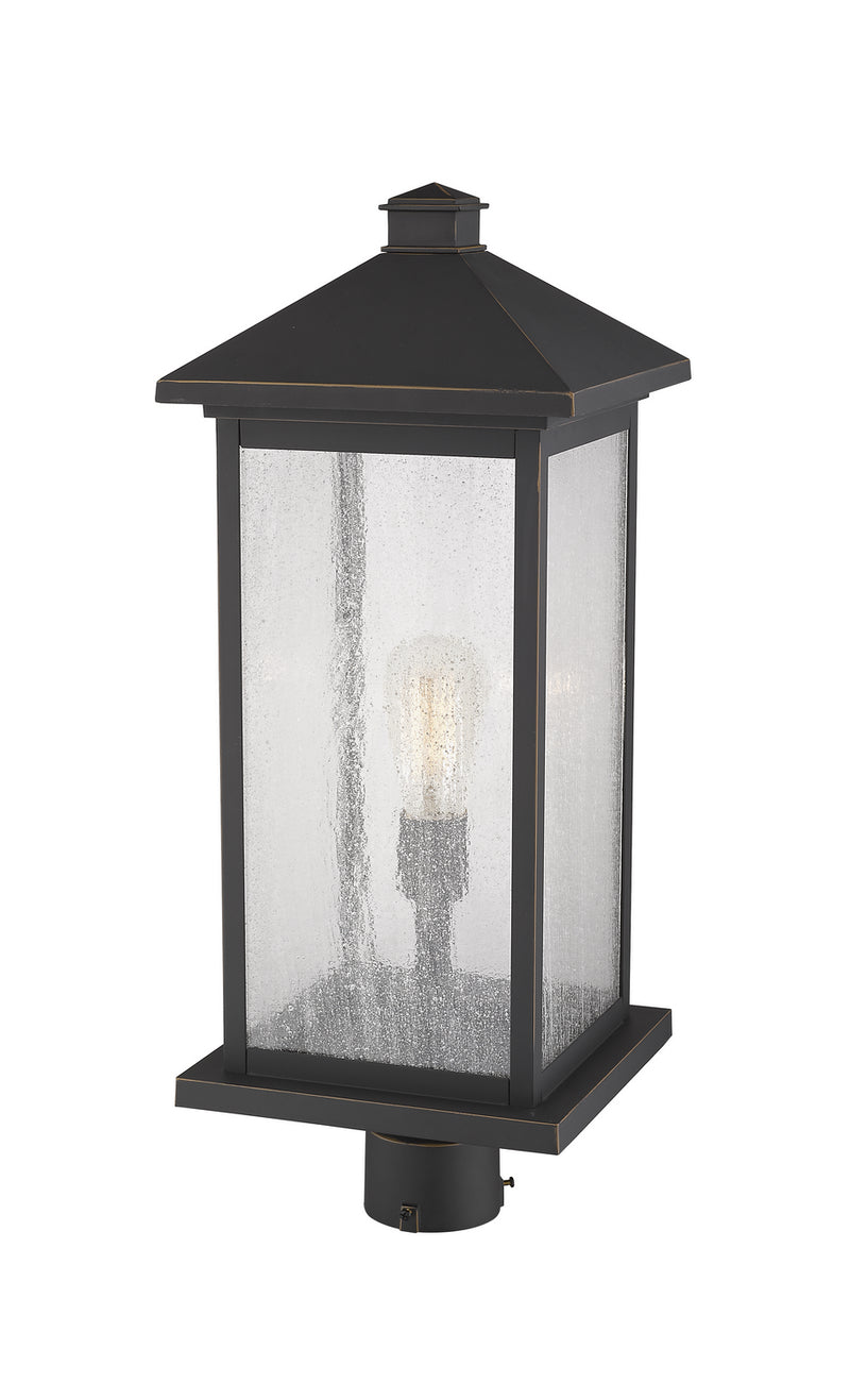 Z-Lite 531PHBXLR-ORB One Light Outdoor Post Mount Fixture, Oil Rubbed Bronze