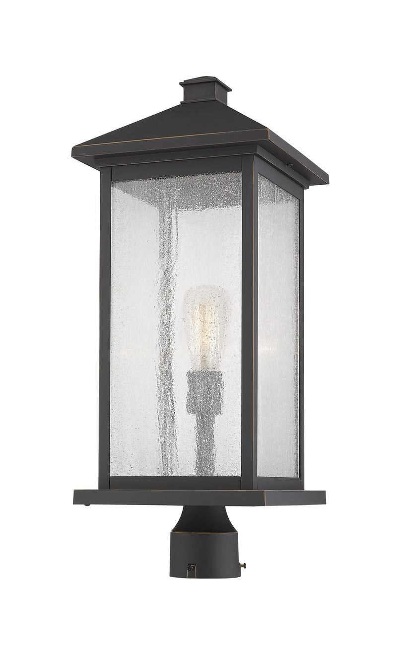 Z-Lite 531PHBXLR-ORB One Light Outdoor Post Mount Fixture, Oil Rubbed Bronze
