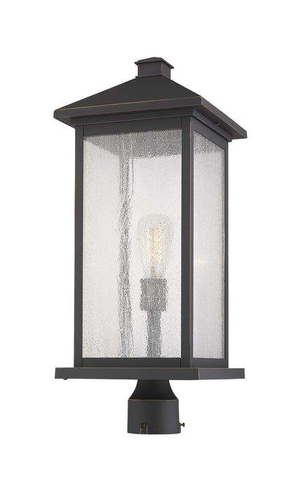 Z-Lite 531PHBXLR-ORB One Light Outdoor Post Mount Fixture, Oil Rubbed Bronze