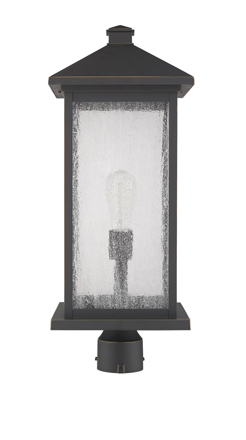 Z-Lite 531PHBXLR-ORB One Light Outdoor Post Mount Fixture, Oil Rubbed Bronze