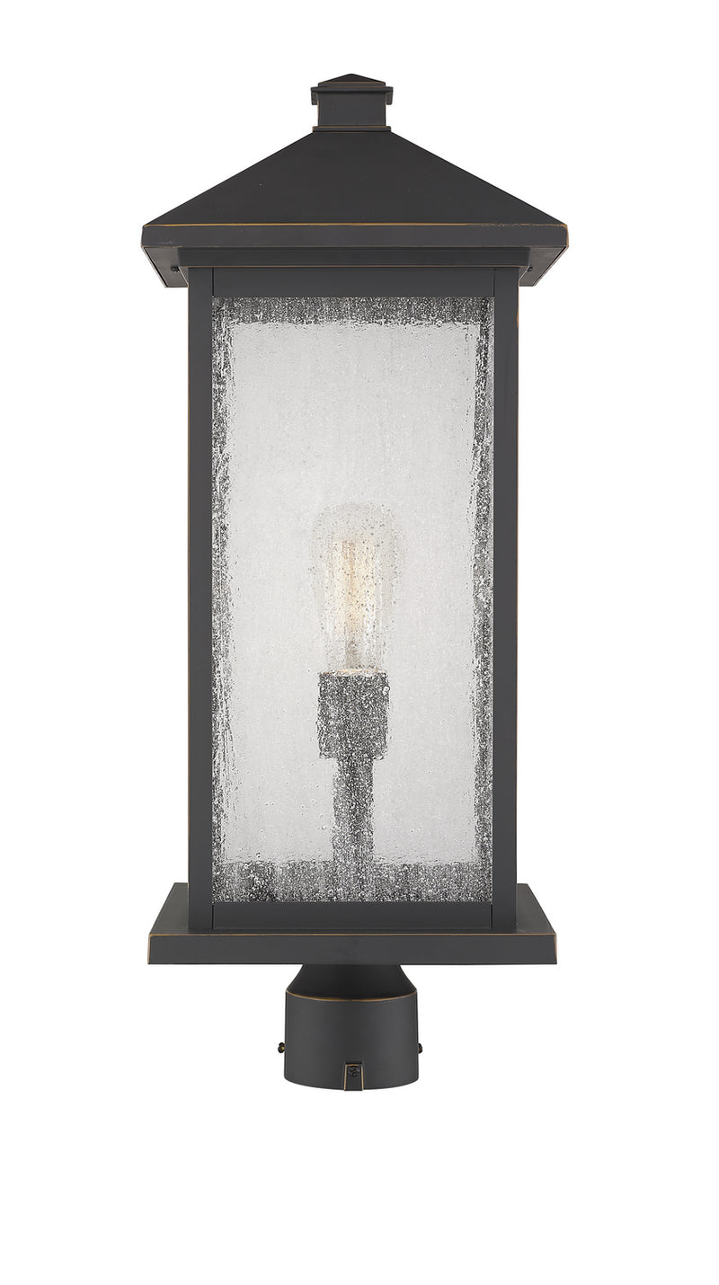 Z-Lite 531PHBXLR-ORB One Light Outdoor Post Mount Fixture, Oil Rubbed Bronze