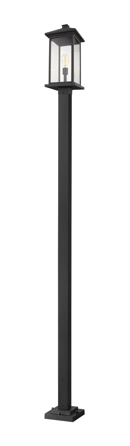 Z-Lite 531PHBXLS-536P-BK One Light Outdoor Post Mounted Fixture, Black