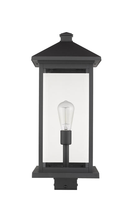Z-Lite 531PHBXLS-BK One Light Outdoor Post Mount Fixture, Black