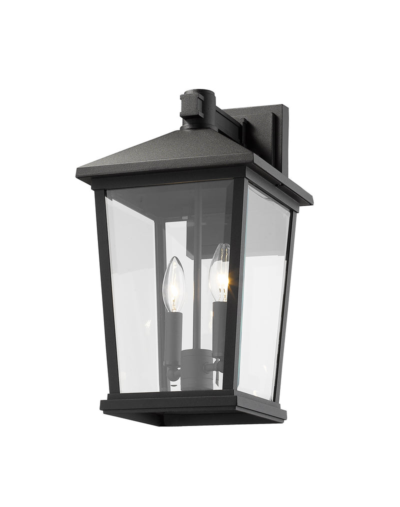 Z-Lite 568B-BK Two Light Outdoor Wall Sconce, Black