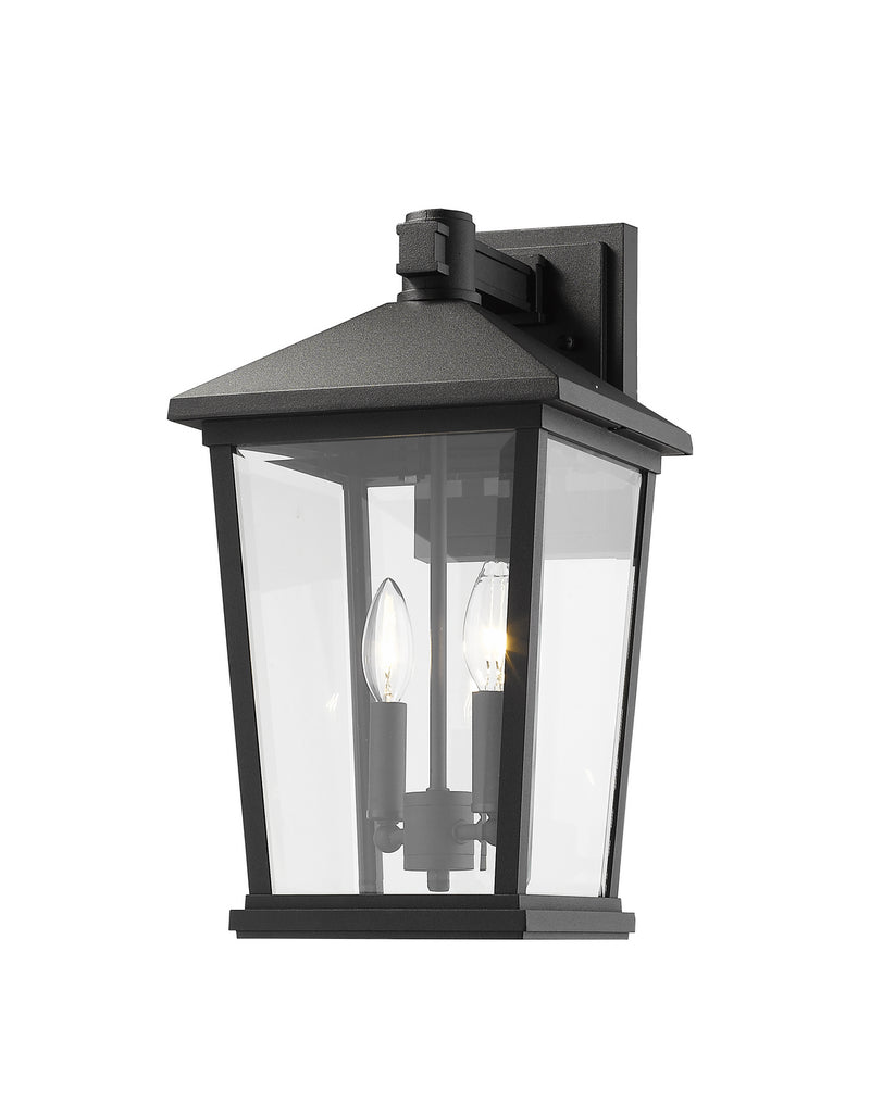 Z-Lite 568B-BK Two Light Outdoor Wall Sconce, Black