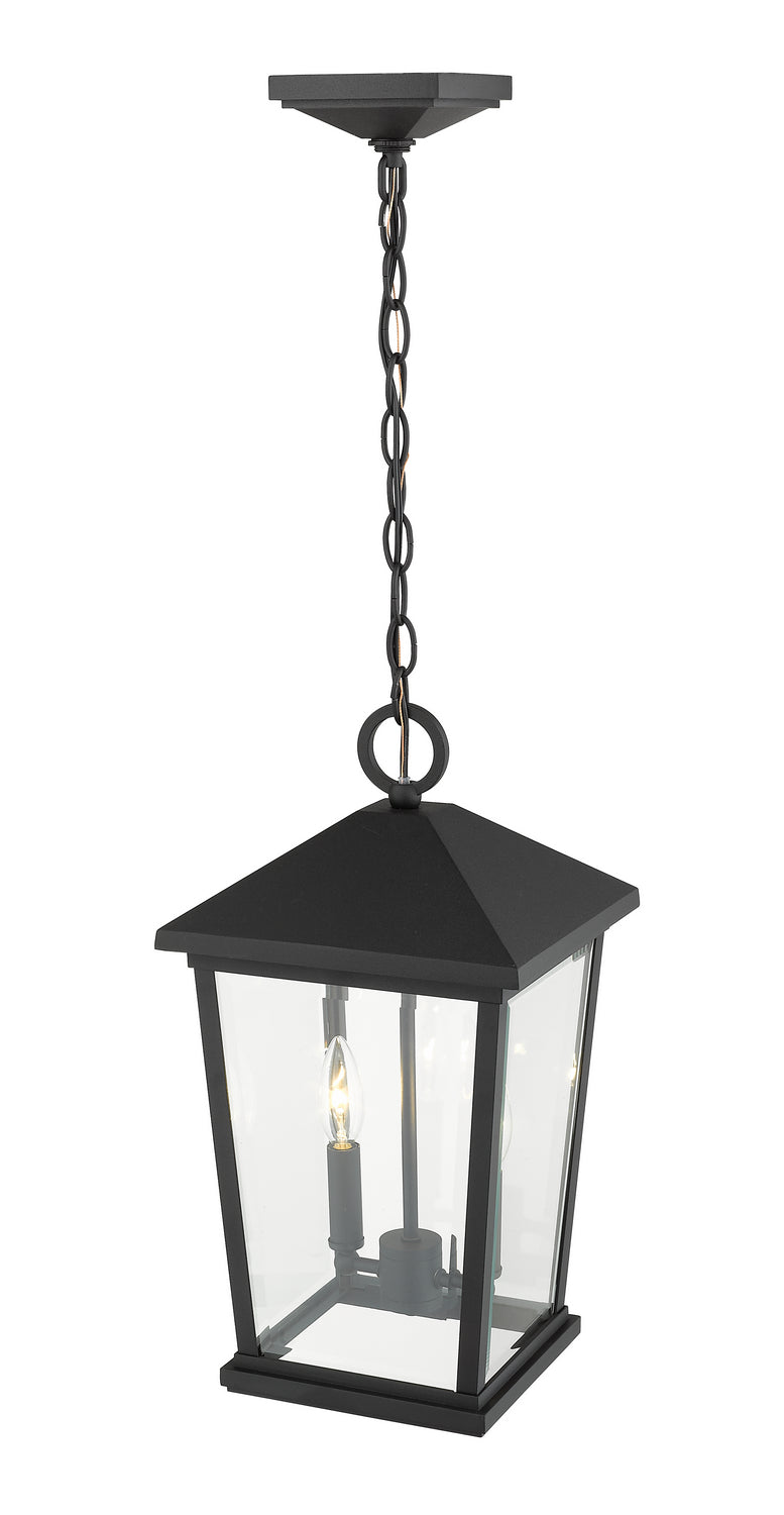 Z-Lite 568CHB-BK Two Light Outdoor Chain Mount Ceiling Fixture, Black