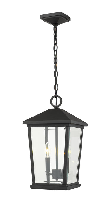 Z-Lite 568CHB-BK Two Light Outdoor Chain Mount Ceiling Fixture, Black