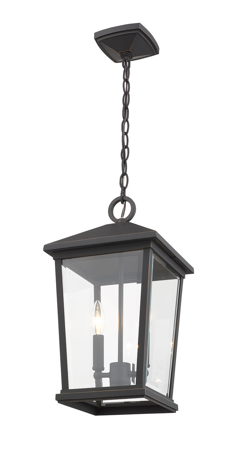 Z-Lite 568CHB-ORB Two Light Outdoor Chain Mount Ceiling Fixture, Oil Rubbed Bronze
