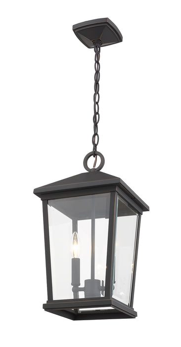 Z-Lite 568CHB-ORB Two Light Outdoor Chain Mount Ceiling Fixture, Oil Rubbed Bronze