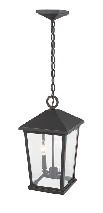 Z-Lite 568CHB-ORB Two Light Outdoor Chain Mount Ceiling Fixture, Oil Rubbed Bronze