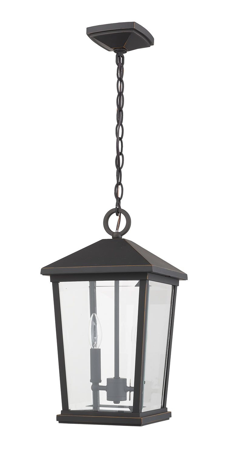 Z-Lite 568CHB-ORB Two Light Outdoor Chain Mount Ceiling Fixture, Oil Rubbed Bronze
