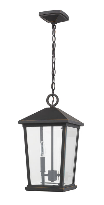 Z-Lite 568CHB-ORB Two Light Outdoor Chain Mount Ceiling Fixture, Oil Rubbed Bronze