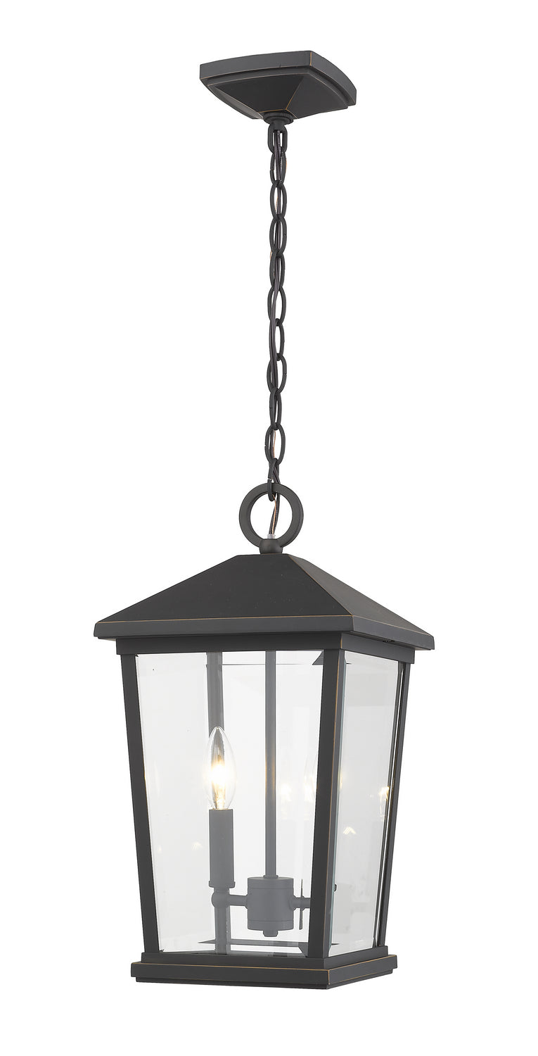 Z-Lite 568CHB-ORB Two Light Outdoor Chain Mount Ceiling Fixture, Oil Rubbed Bronze