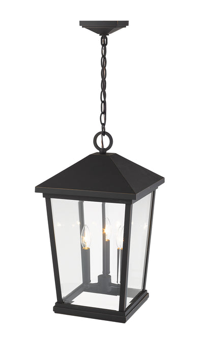 Z-Lite 568CHXL-ORB Three Light Outdoor Chain Mount Ceiling Fixture, Oil Rubbed Bronze